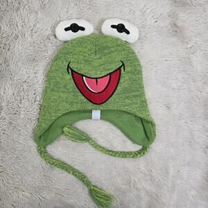 The Muppets Kermit Frog Puppets Knit Hat Green Cap One Size for Adult / Kid